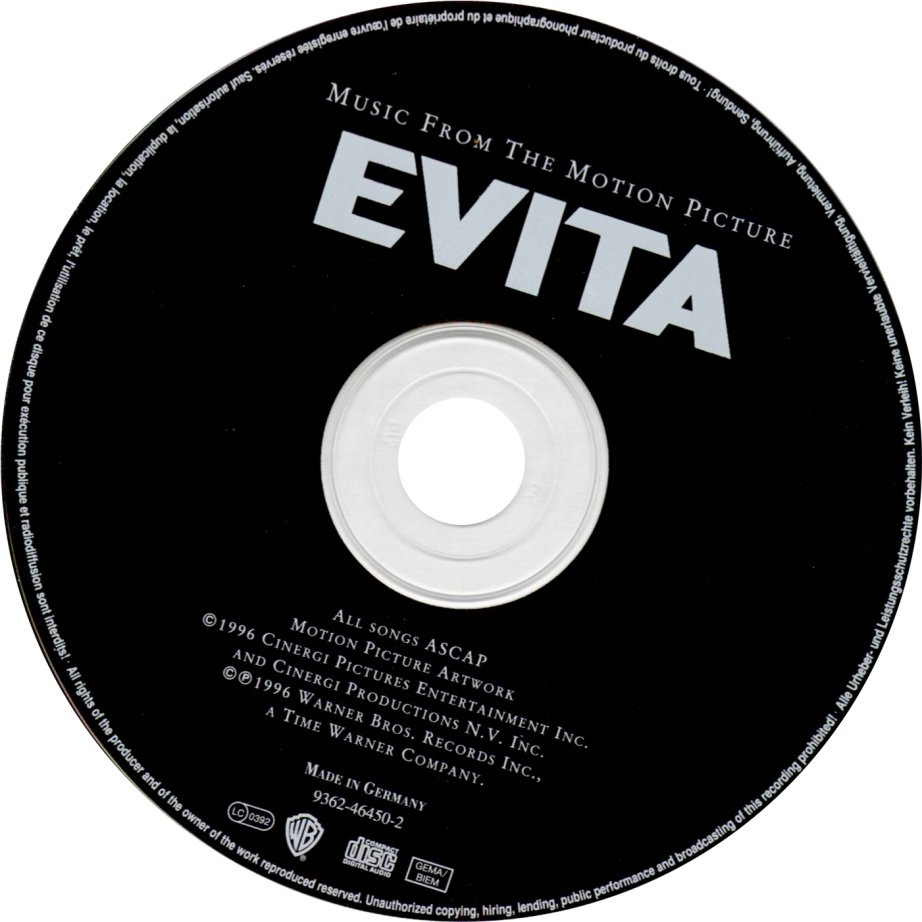 Evita  Soundtrack : CD